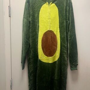 Plush Avocado Hooded Robe - Green